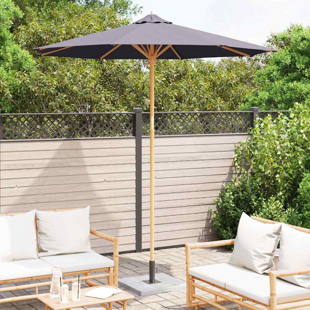 Guarda-sol de Jardim Cinzento escuro 240 x 240 x 260 cm Bambu