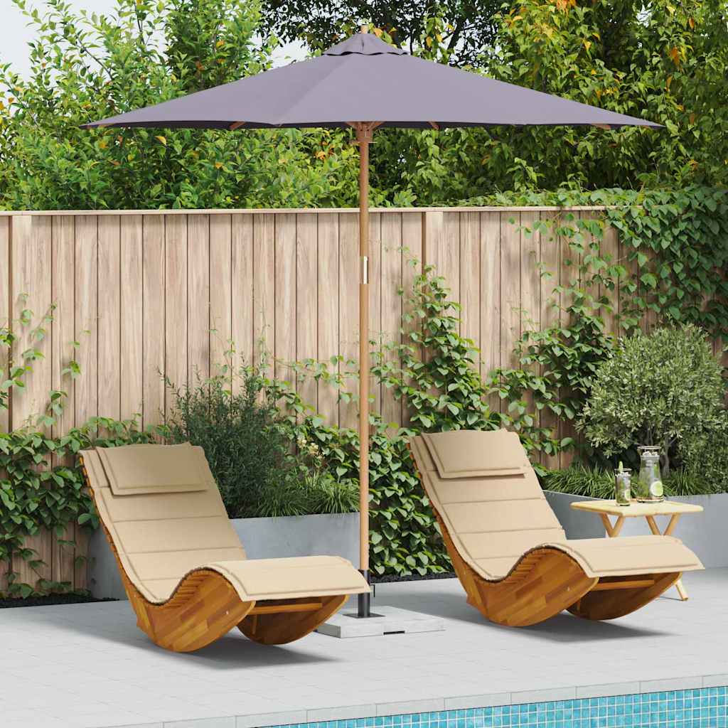Guarda-sol de Jardim Cinzento escuro 270 x 270 x 260 cm Bambu