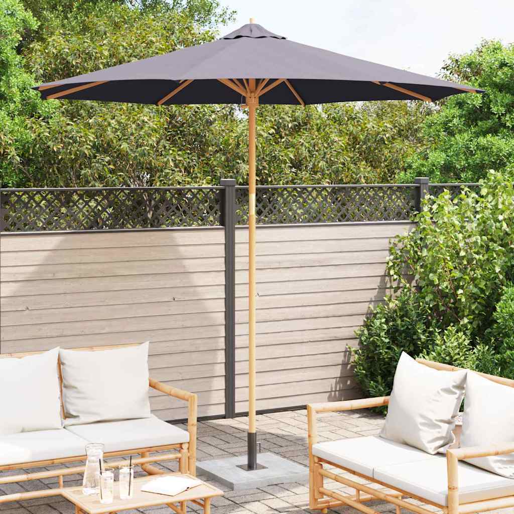 Guarda-sol de Jardim Cinzento escuro 270 x 270 x 260 cm Bambu