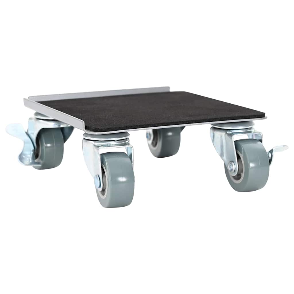 Rodízios para móveis 4 peças com elevador 13,5x13,5x6 cm Aço 1300 kg