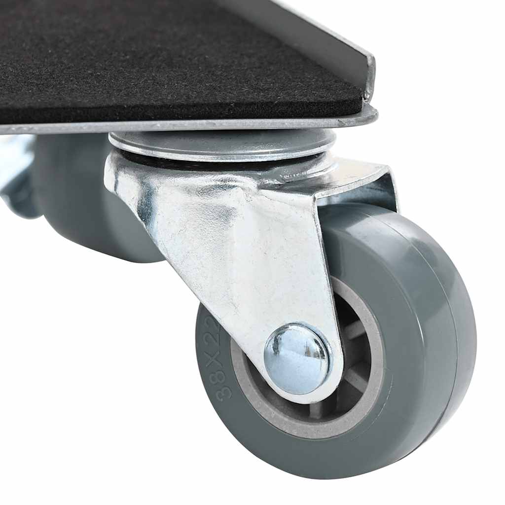 Rodízios para móveis 4 peças com elevador 13,5x13,5x6 cm Aço 1300 kg