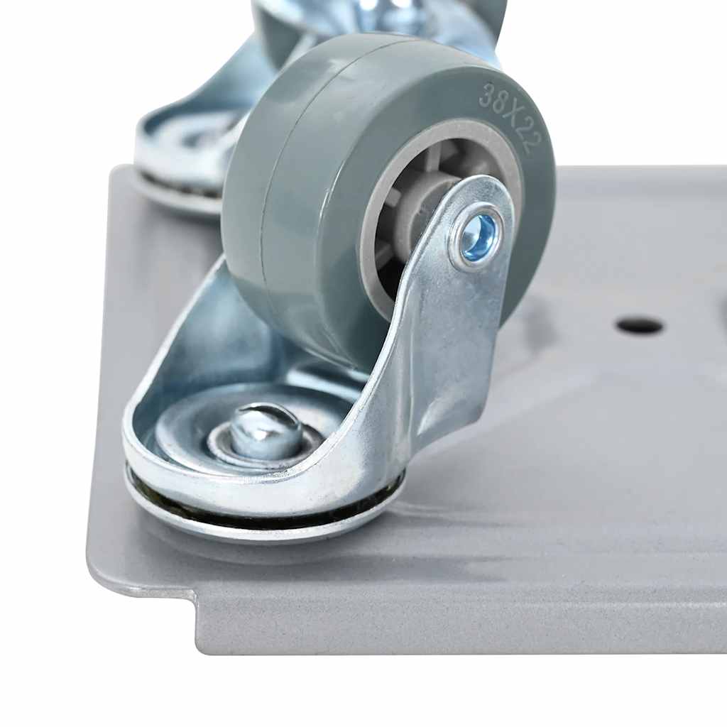 Rodízios para móveis 4 peças com elevador 13,5x13,5x6 cm Aço 1300 kg