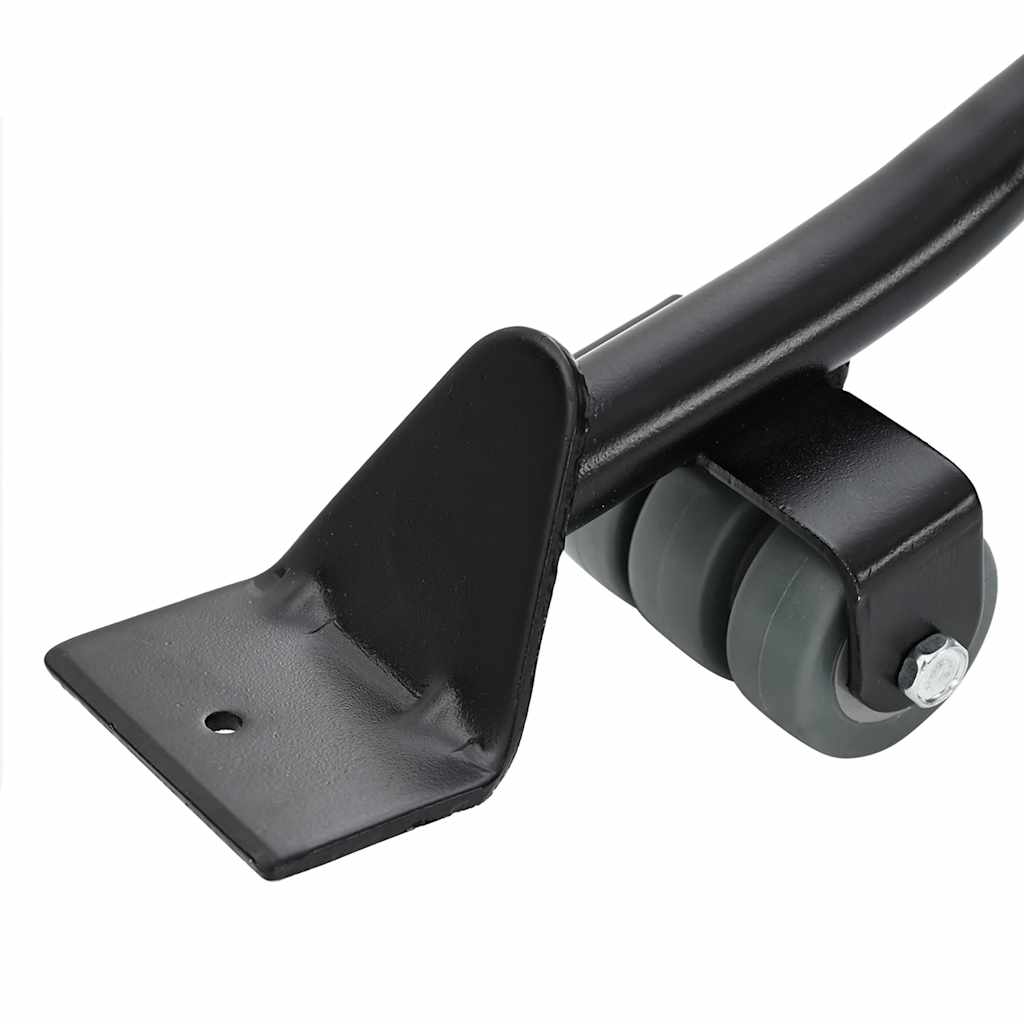 Rolos para móveis 4 peças com elevador preto 13,5x13,5x4,2 cm 300 kg