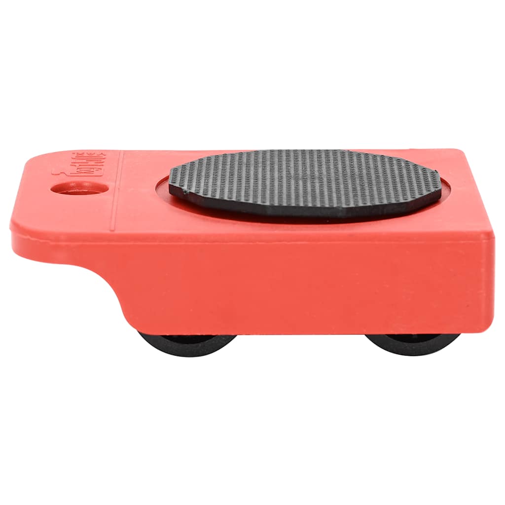 Rodízios para móveis 8 peças com elevadores vermelho 9,8x7,5x3 cm 150 kg