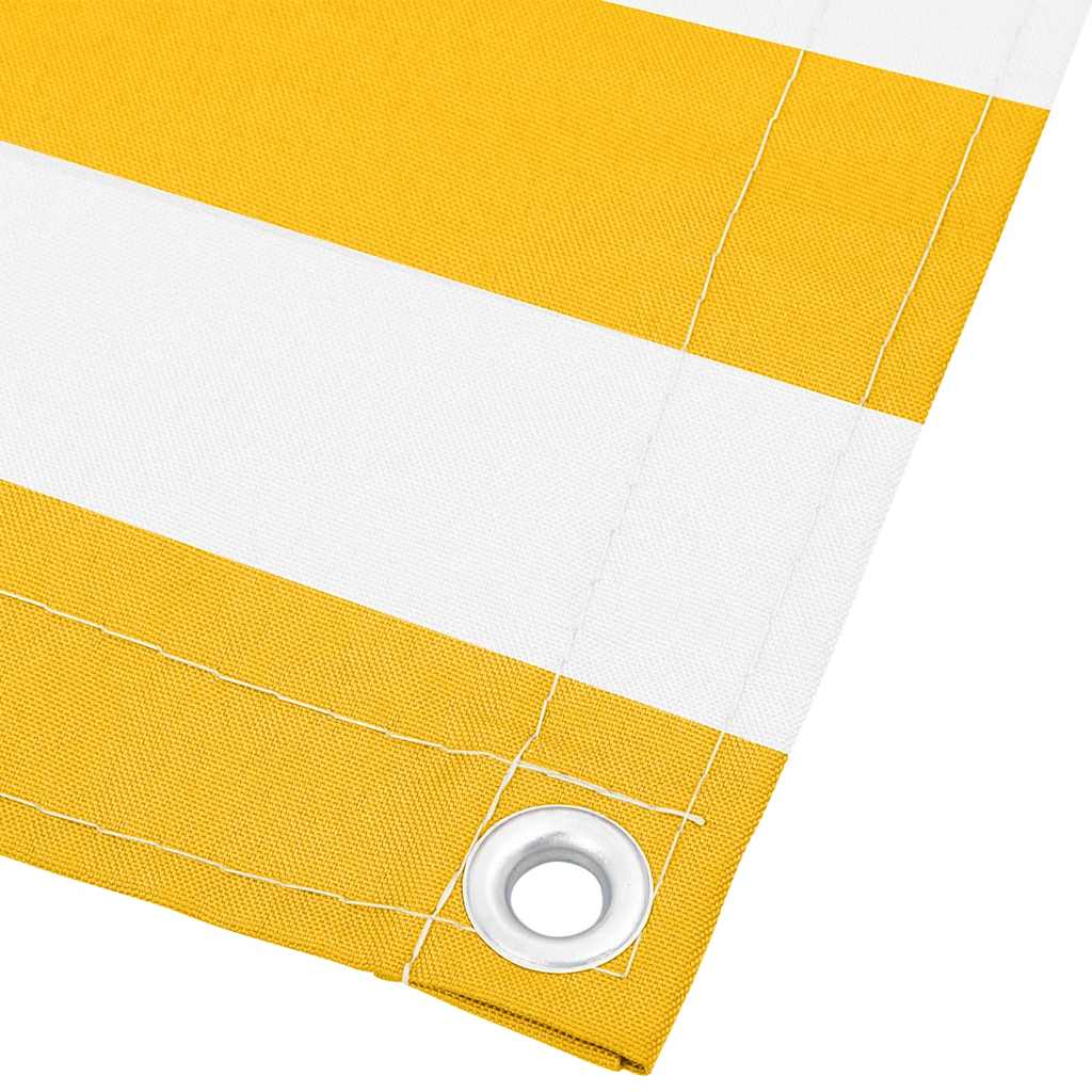 Tela de varanda 120x1000 cm amarelo e branco riscas