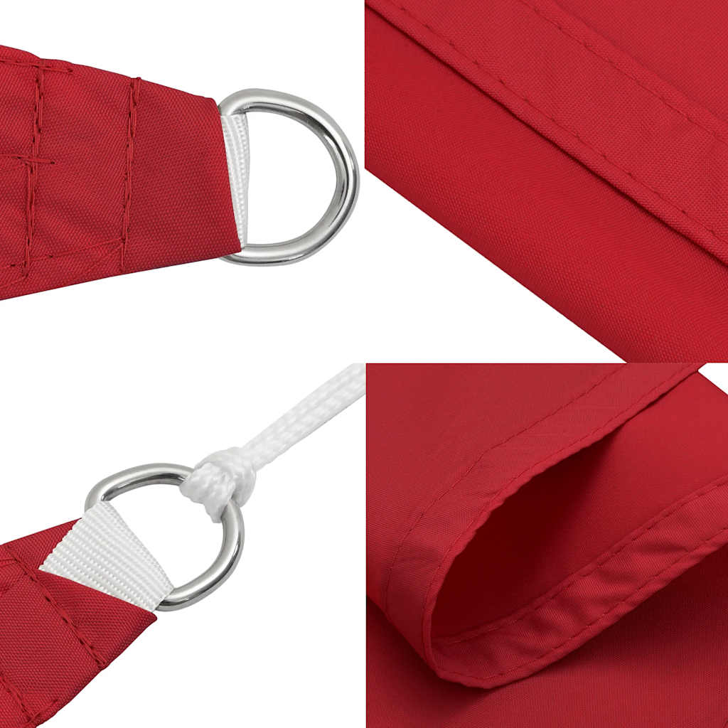 Para-sol estilo vela 7x5x5 m oxford 100% poliéster vermelho