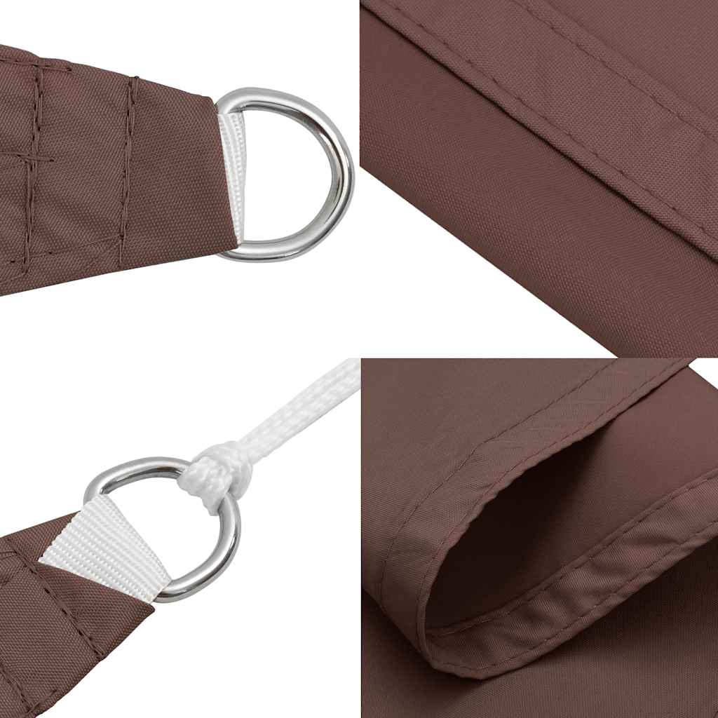 Para-sol estilo vela 7x5x5 m oxford 100% poliéster castanho