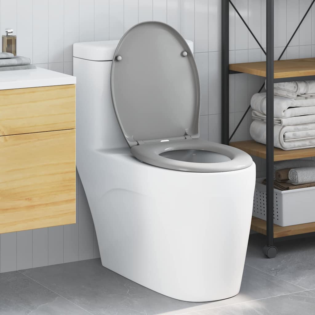 Assento de Toilette de Liberação Rápida Cinzeto
