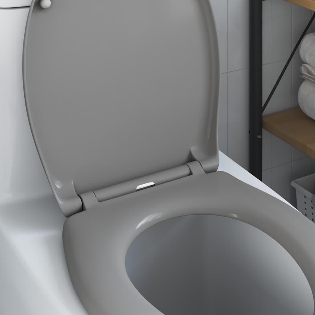 Assento de Toilette de Liberação Rápida Cinzeto