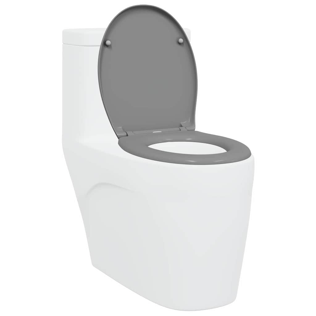 Assento de Toilette de Liberação Rápida Cinzeto