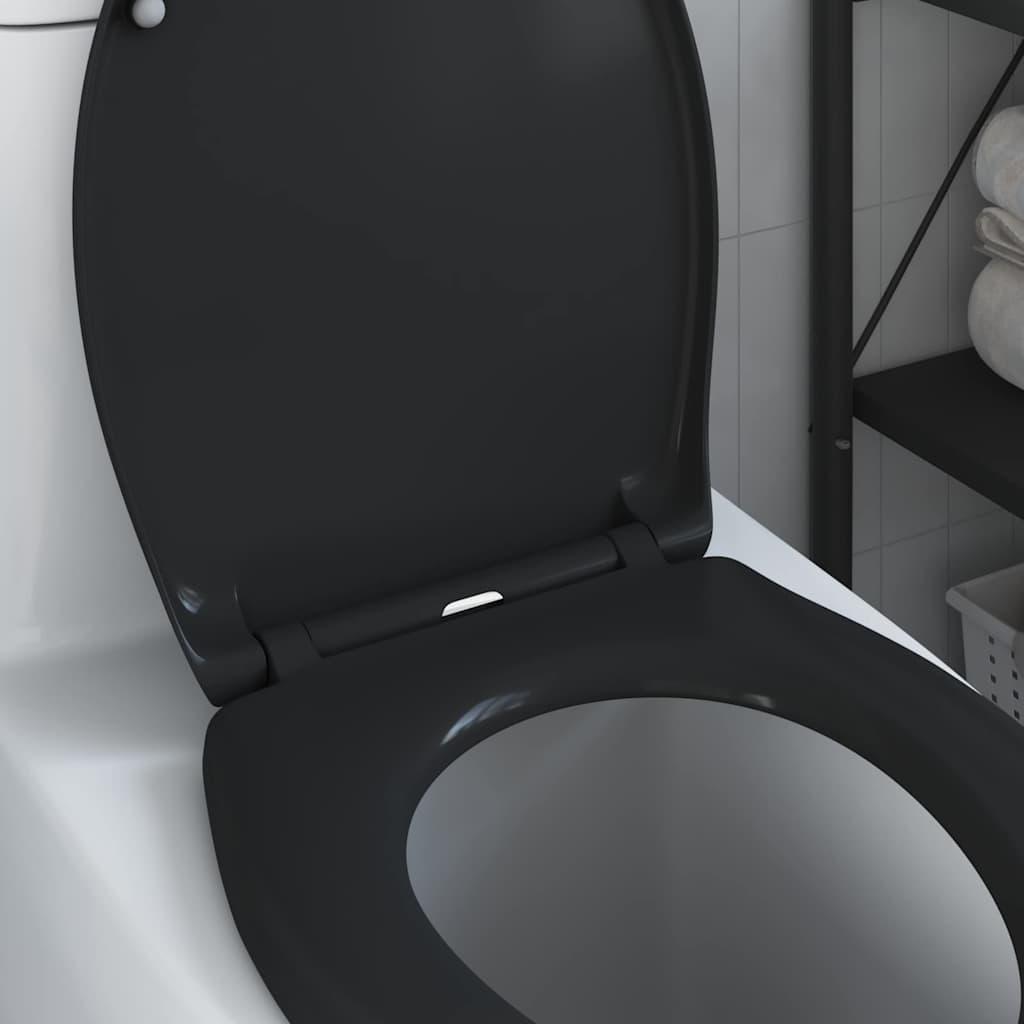 Assento de Toilette de Liberação Rápida Preto