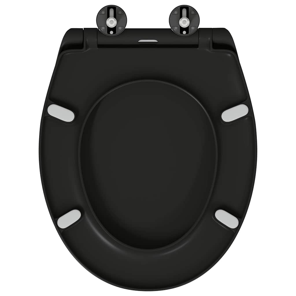 Assento de Toilette de Liberação Rápida Preto