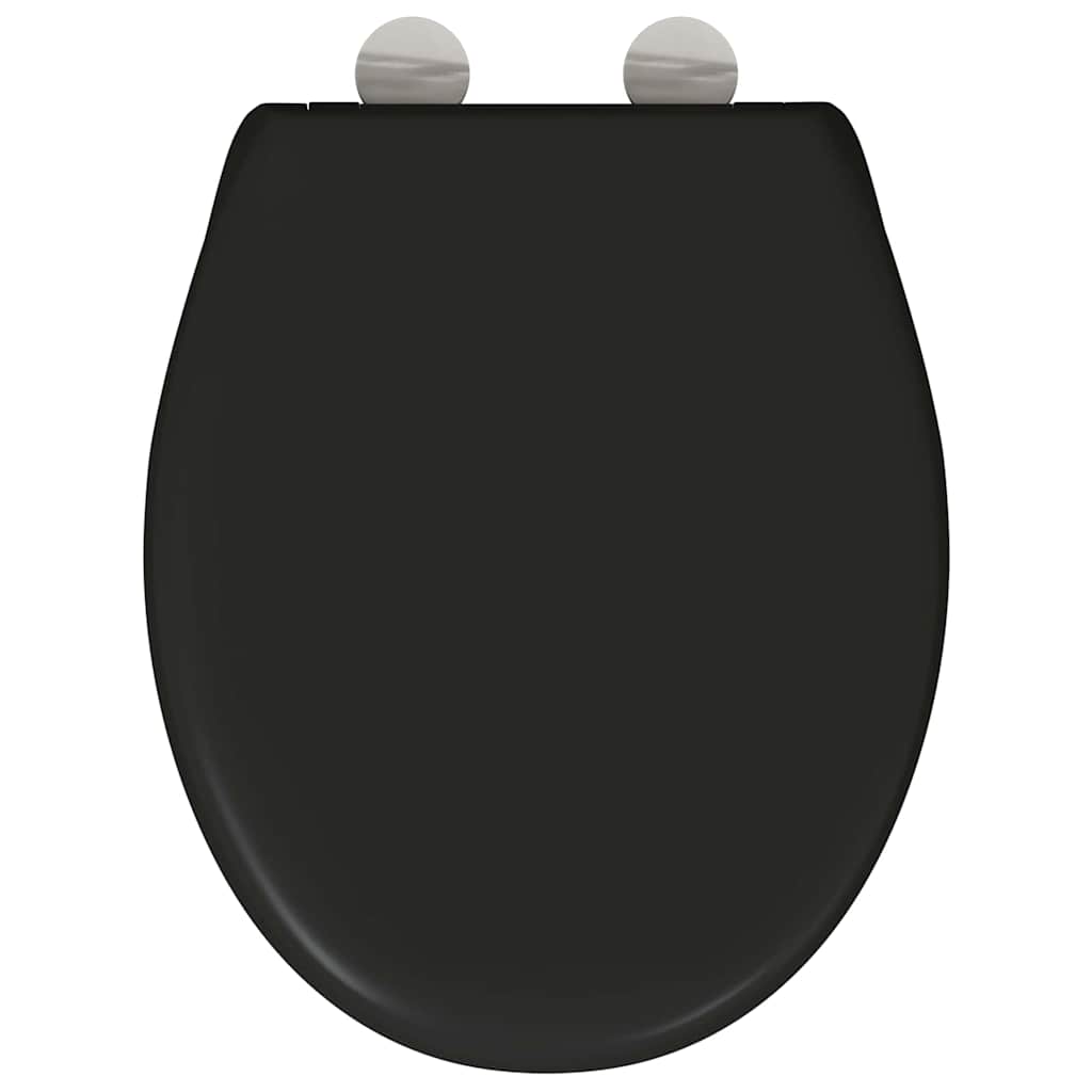 Assento de Toilette de Liberação Rápida Preto