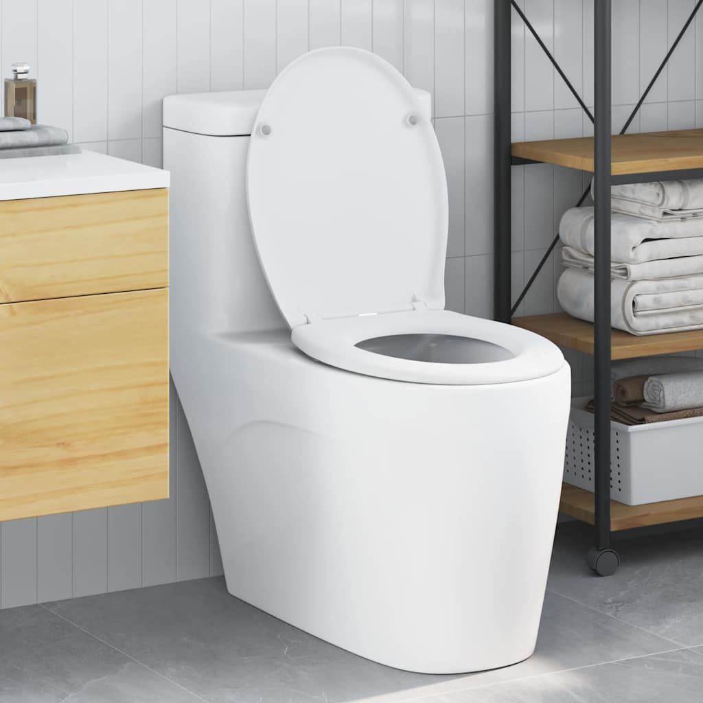 Assento de Toilette de Liberação Rápida Branco