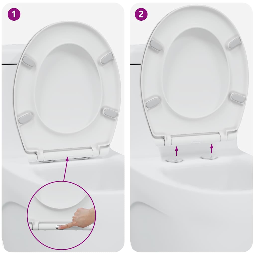 Assento de Toilette de Liberação Rápida Branco