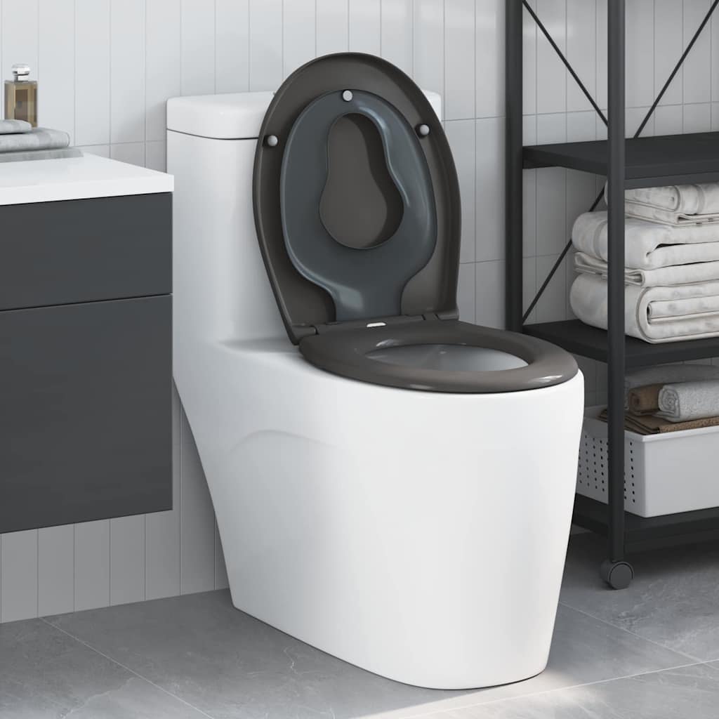Assento de Toilette de Liberação Rápida Antracite