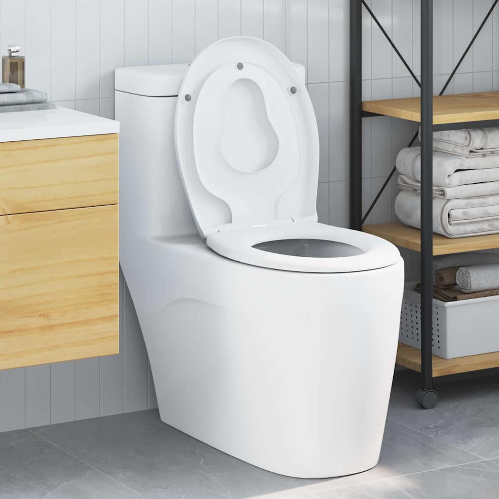 Assento de Toilette de Liberação Rápida Branco