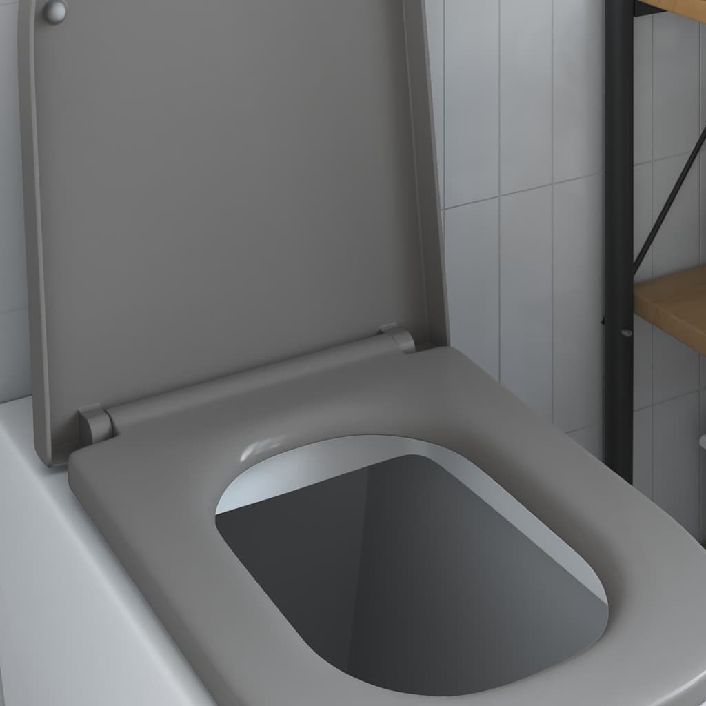 Assento de Toilette de Liberação Rápida Cinzeto