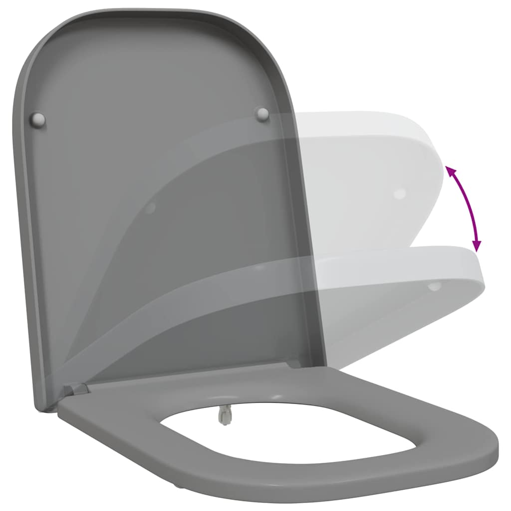 Assento de Toilette de Liberação Rápida Cinzeto