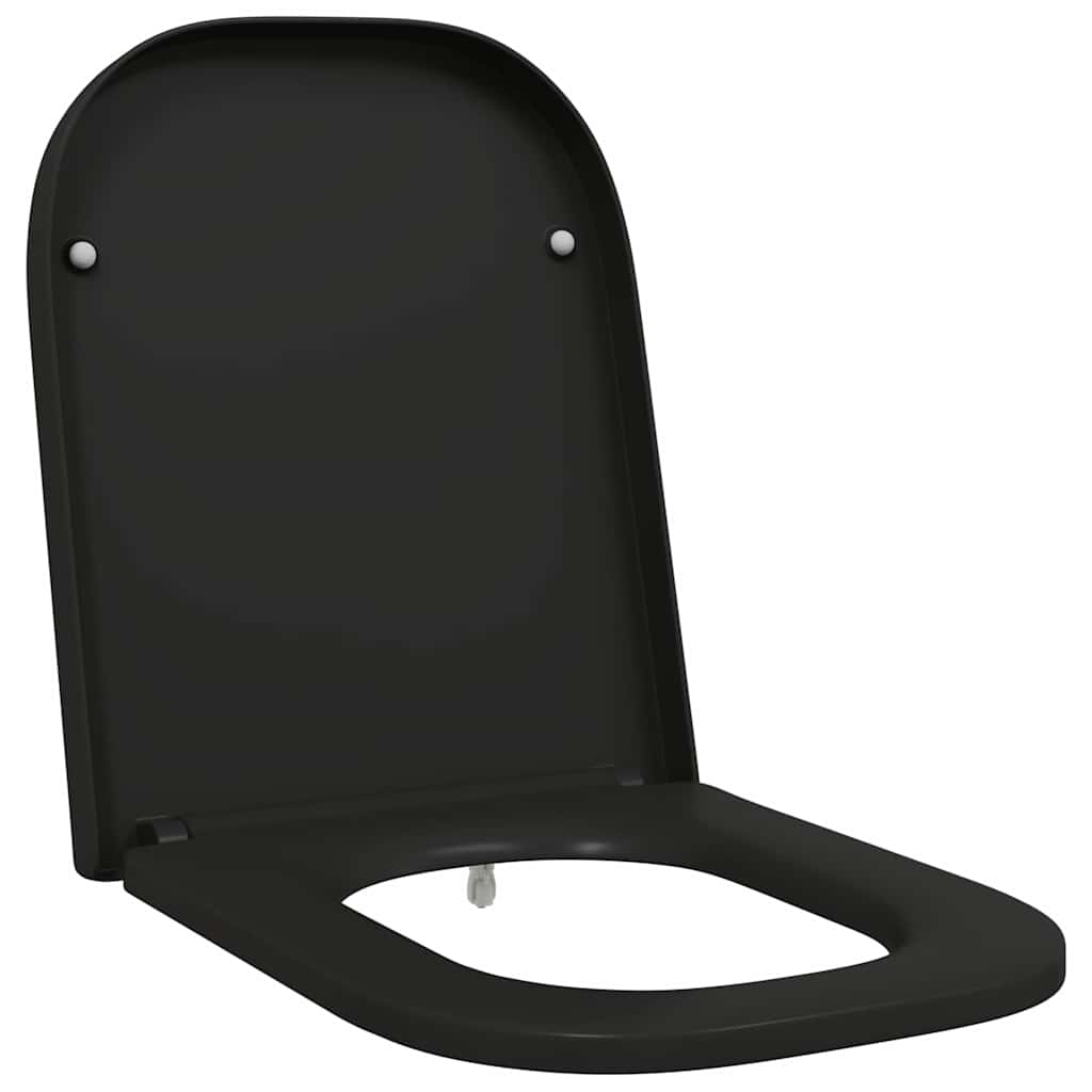 Assento de Toilette de Liberação Rápida Preto