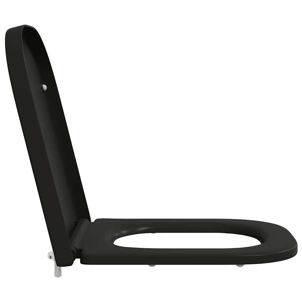 Assento de Toilette de Liberação Rápida Preto