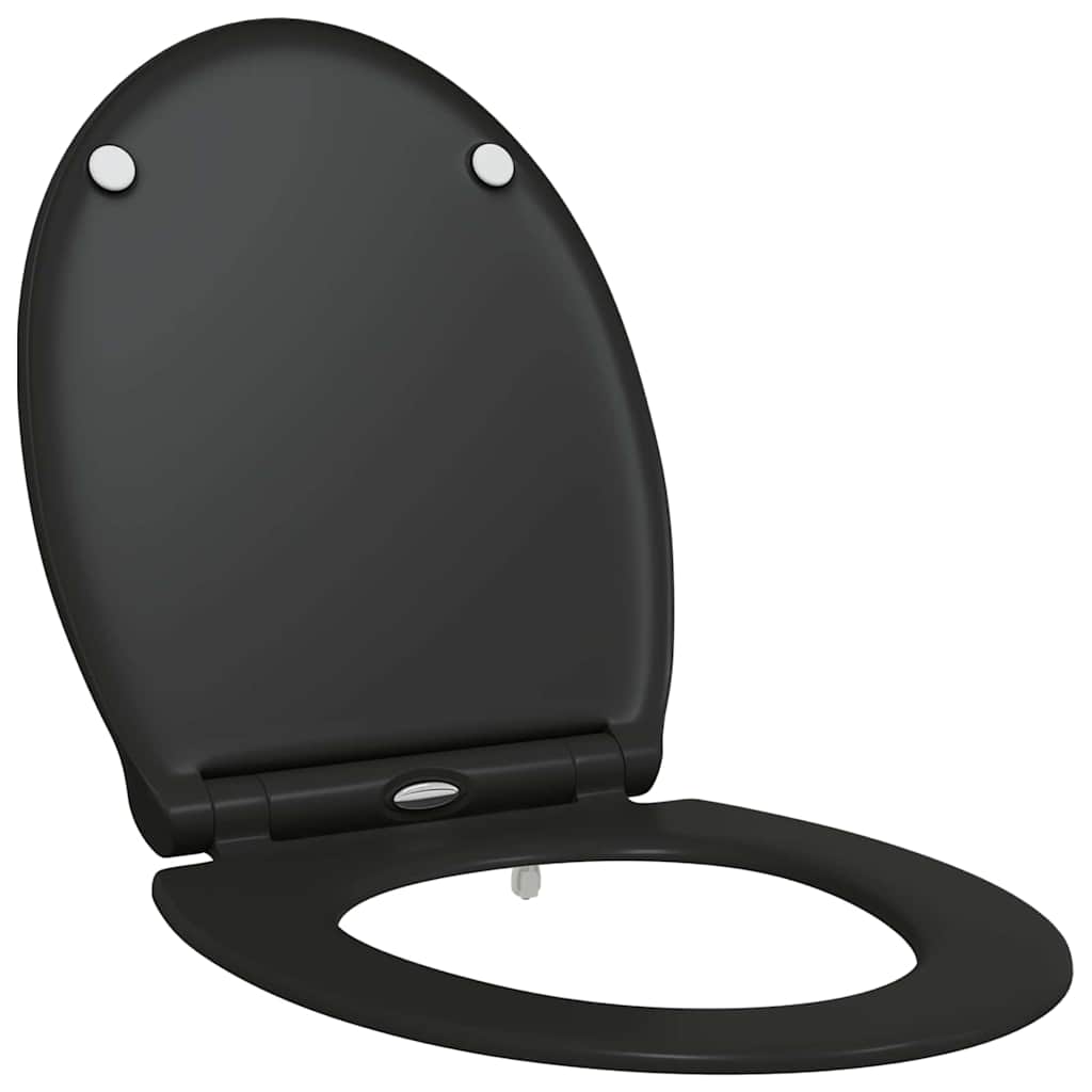 Assento de Toilette de Liberação Rápida Preto