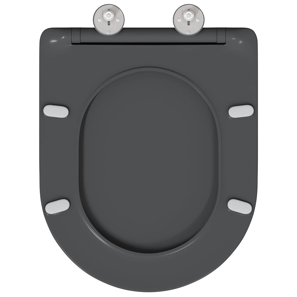 Assento de Toilette de Liberação Rápida Antracite