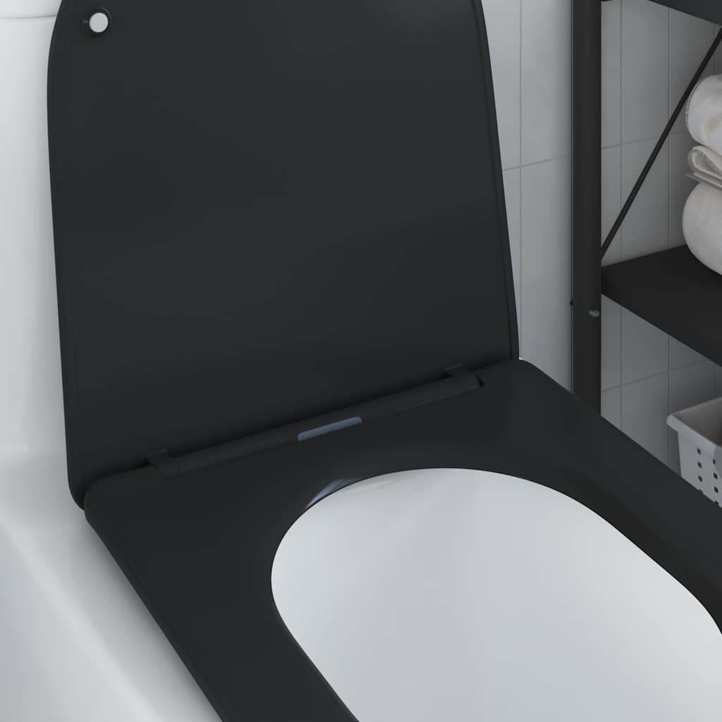 Assento de Toilette de Liberação Rápida Preto