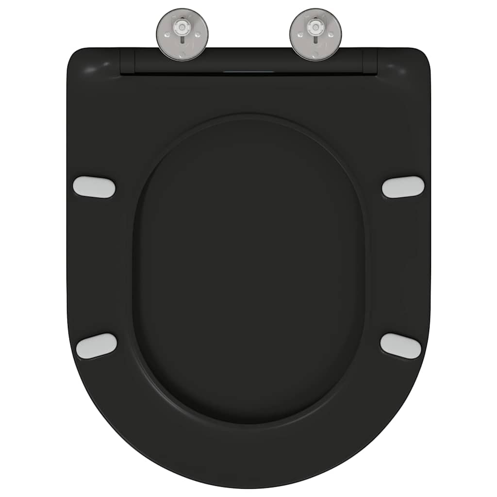 Assento de Toilette de Liberação Rápida Preto