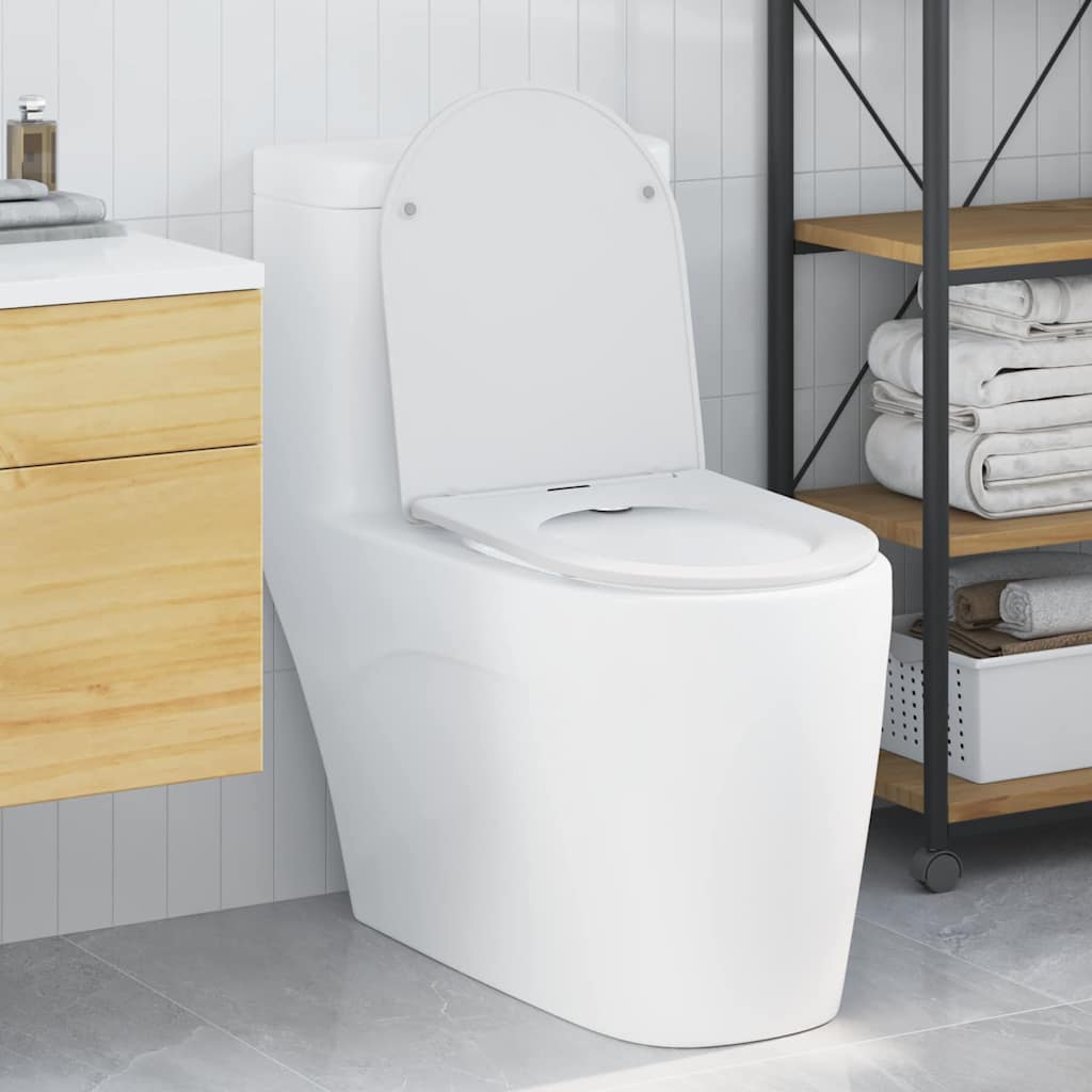 Assento de Toilette de Liberação Rápida Branco