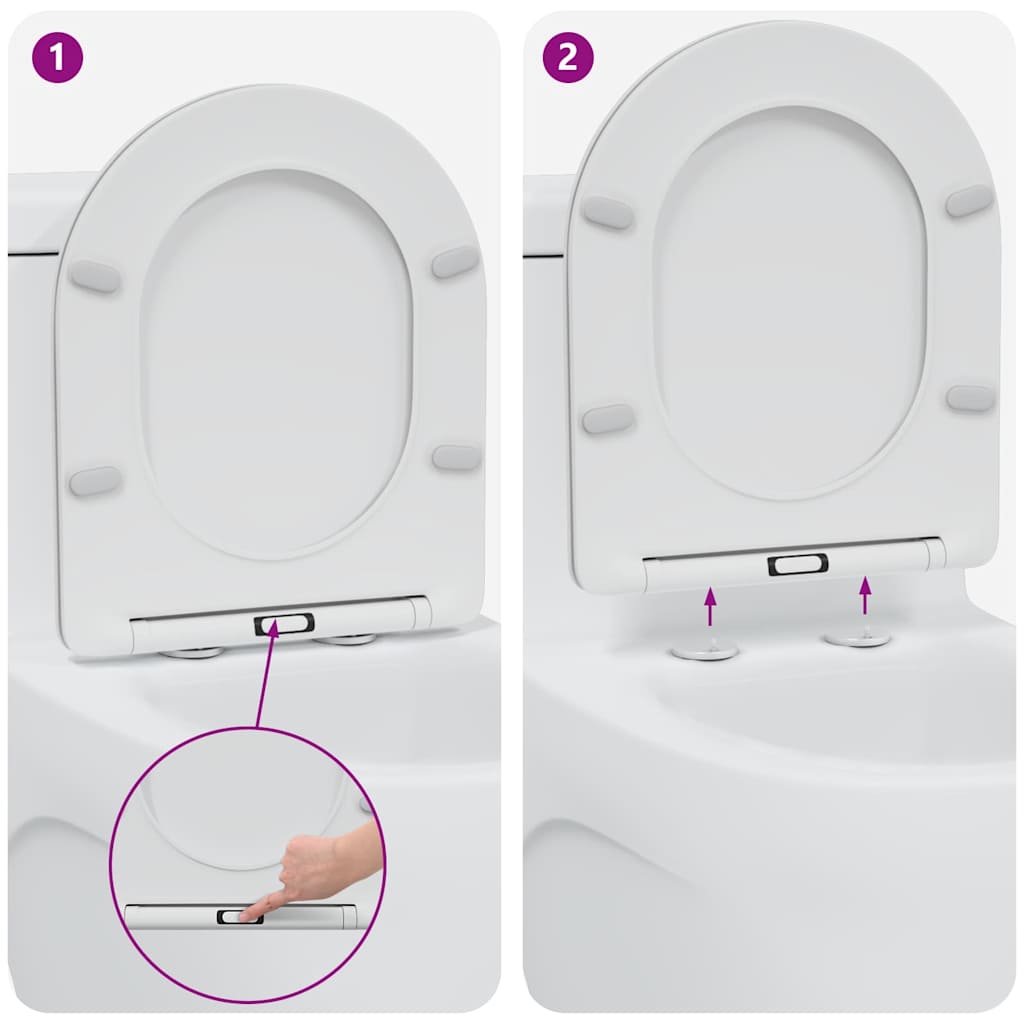Assento de Toilette de Liberação Rápida Branco