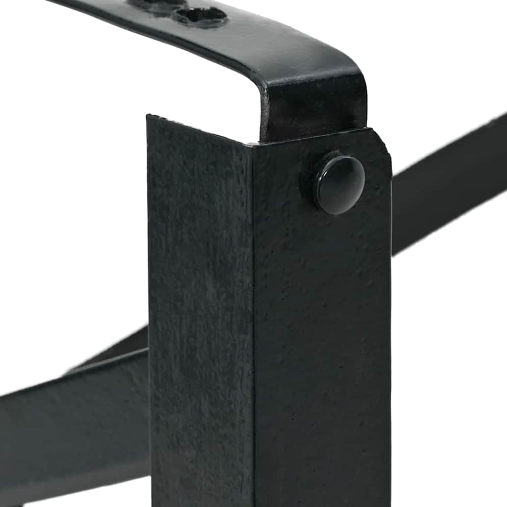 Perna de Mesa de Cerveja 2 pcs Preto 39 x 3 x 75 cm