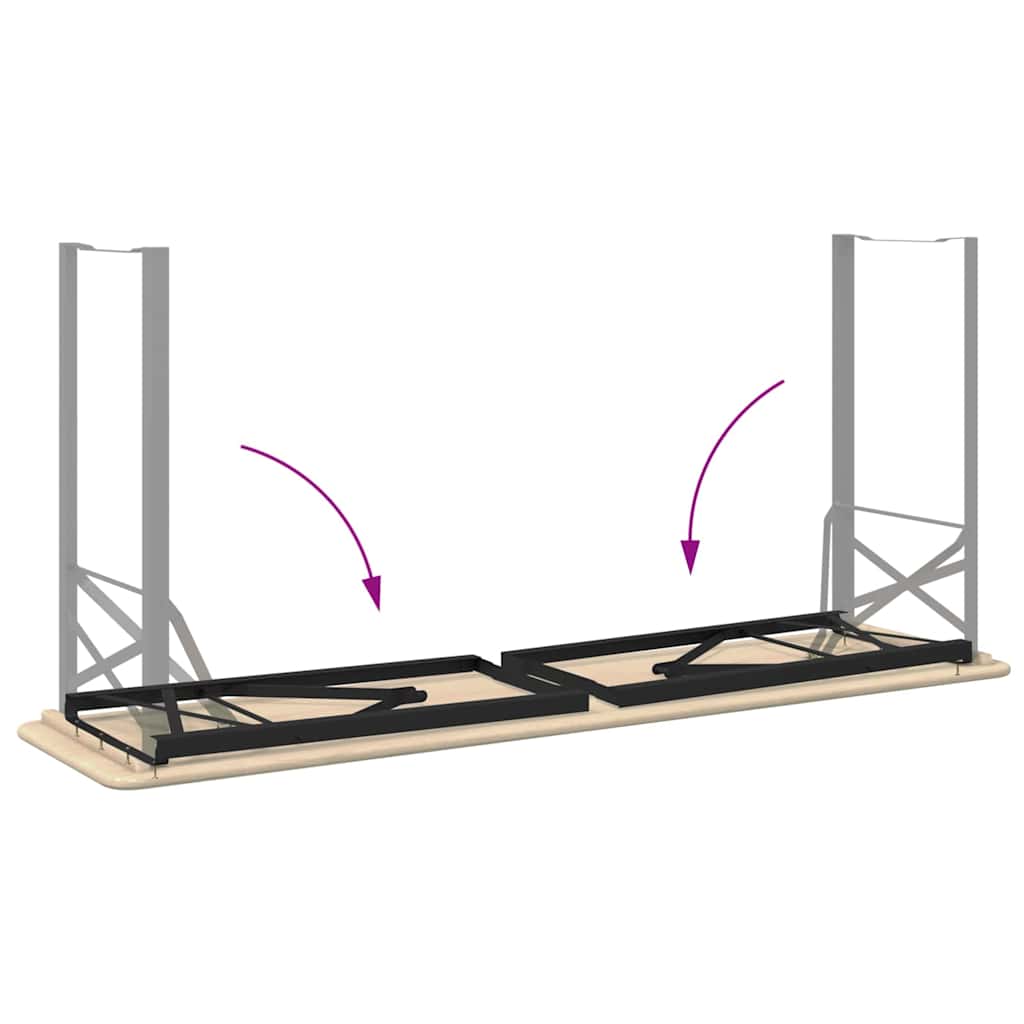 Perna de Mesa de Cerveja 2 pcs Preto 39 x 3 x 75 cm