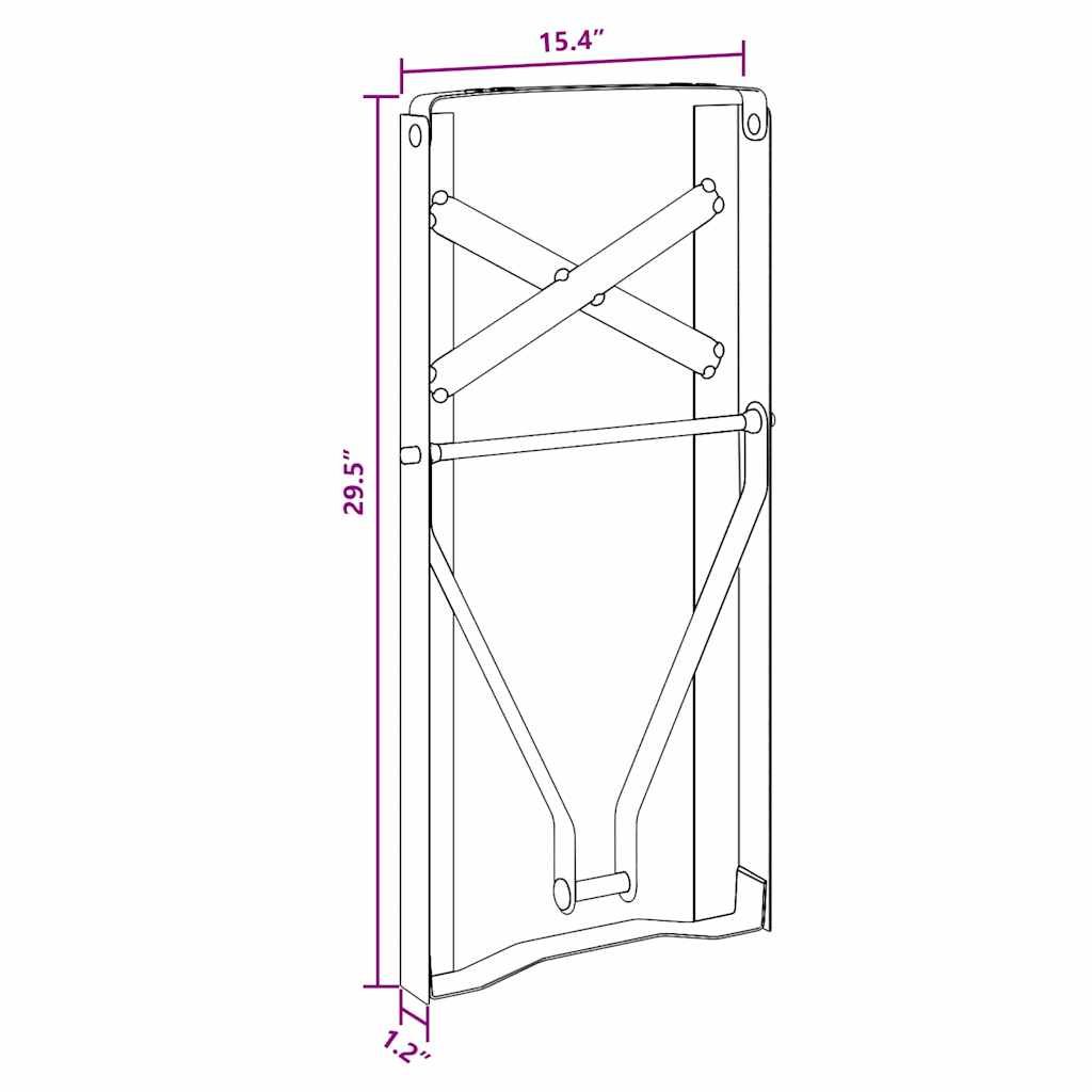Perna de Mesa de Cerveja 2 pcs Preto 39 x 3 x 75 cm
