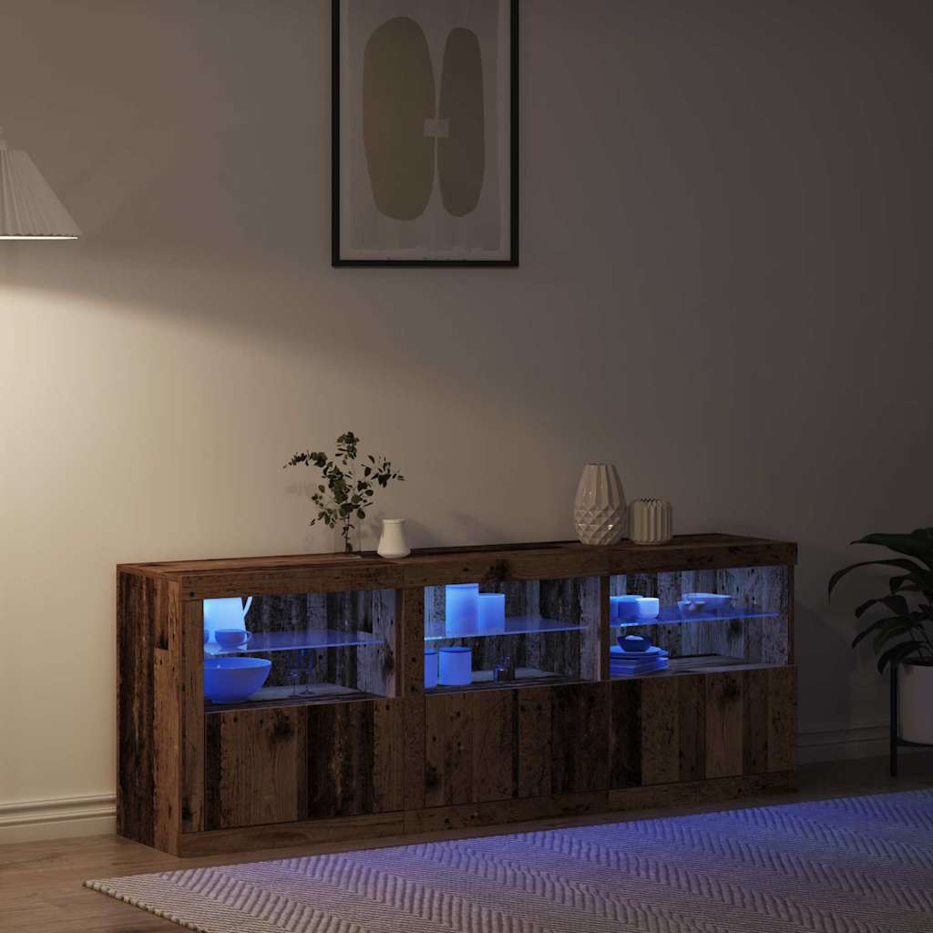 Aparador LED Madeira Antiga 181 x 37 x 67 cm Madeira processada