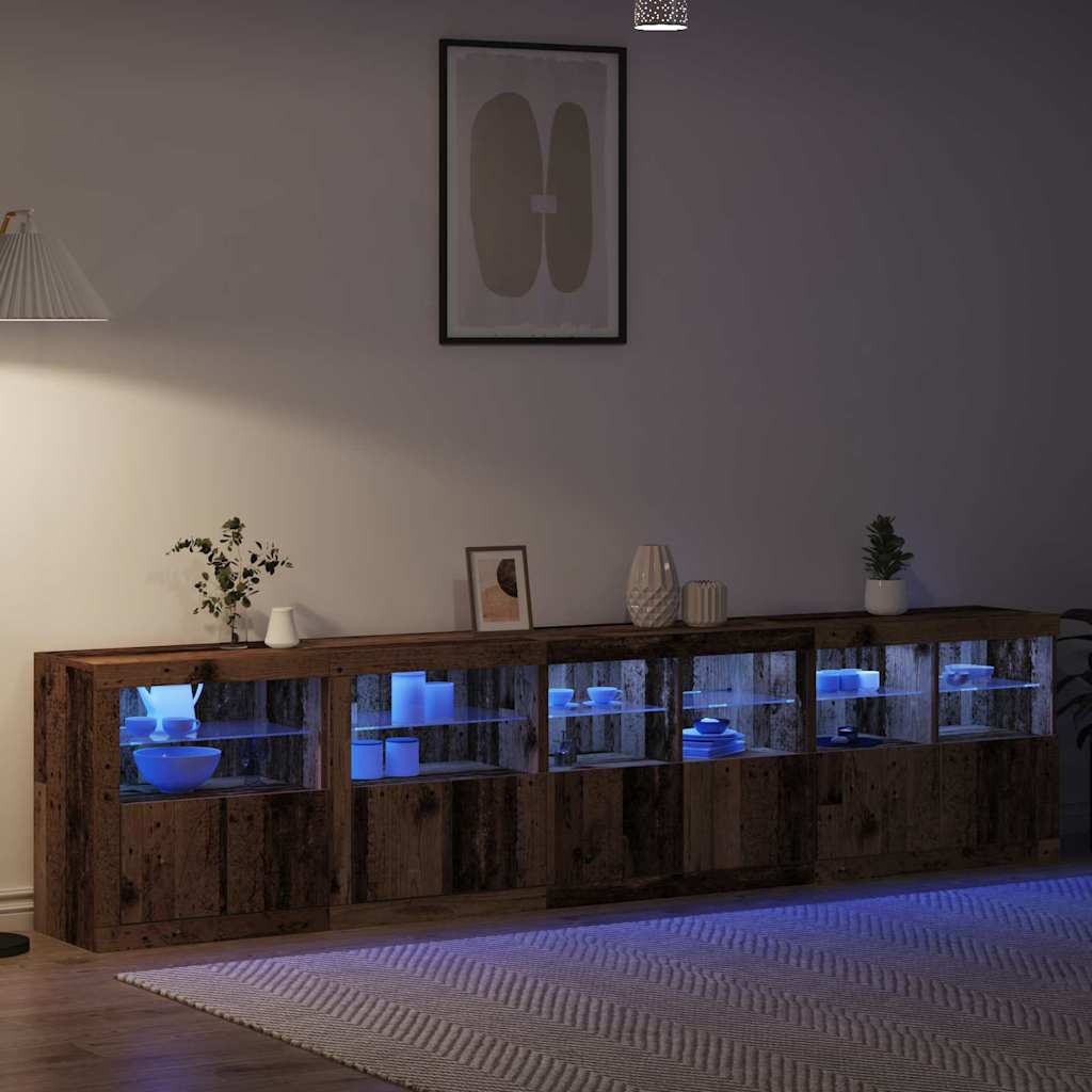 Buffet Madeira antiga 283 x 37 x 67 cm Madeira processada