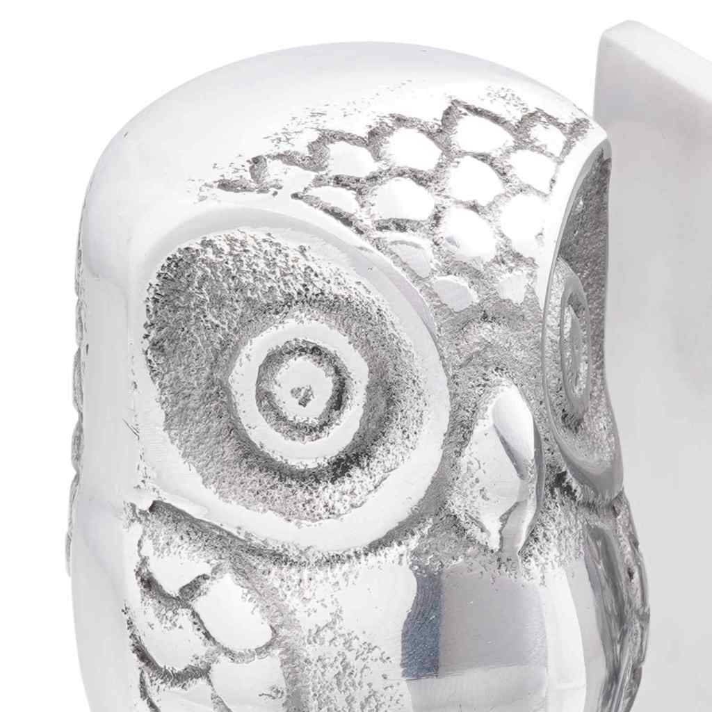 Aparadores de livros 2 pcs Prateado 7 x 9 x 11 cm Alumínio