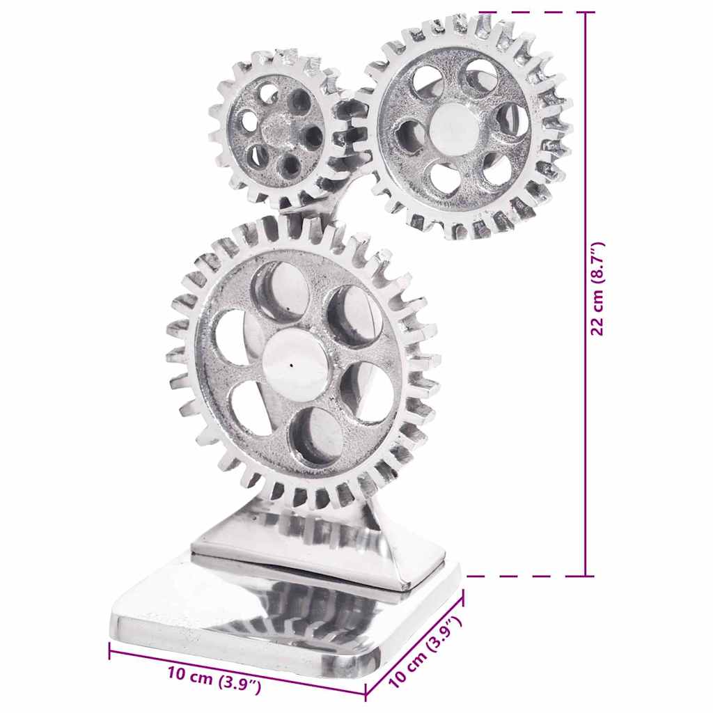 Aparadores de livros 2 pcs Prateado 10 x 10 x 22 cm Alumínio