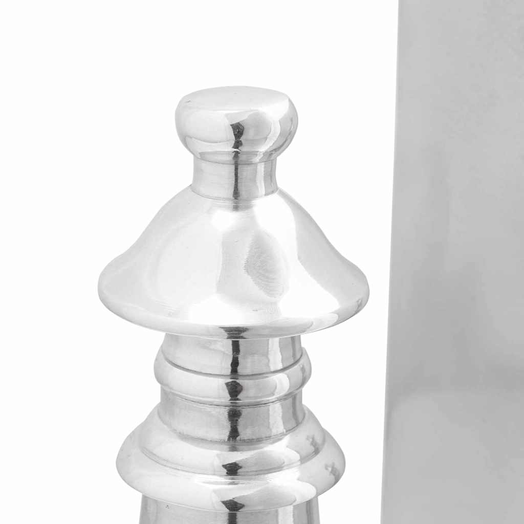 Aparadores de livros 2 pcs Prateado 11 x 12 x 19.5 cm Alumínio