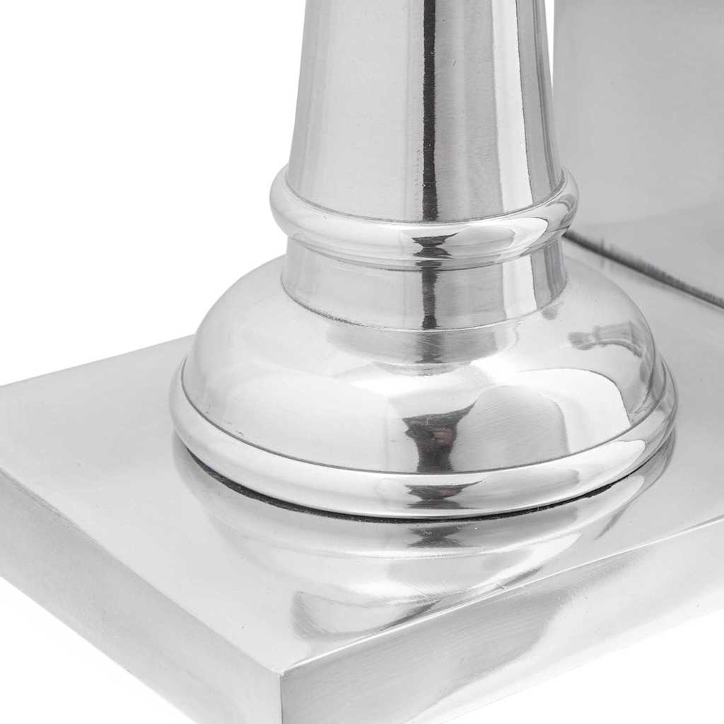 Aparadores de livros 2 pcs Prateado 11 x 12 x 19.5 cm Alumínio