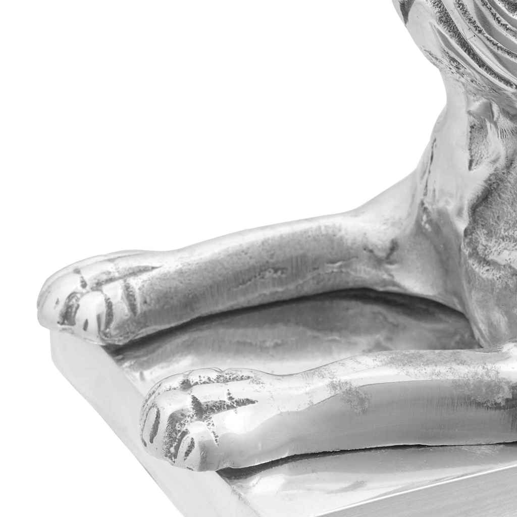 Aparadores de livros 2 pcs Prateado 12 x 15 x 18 cm Alumínio