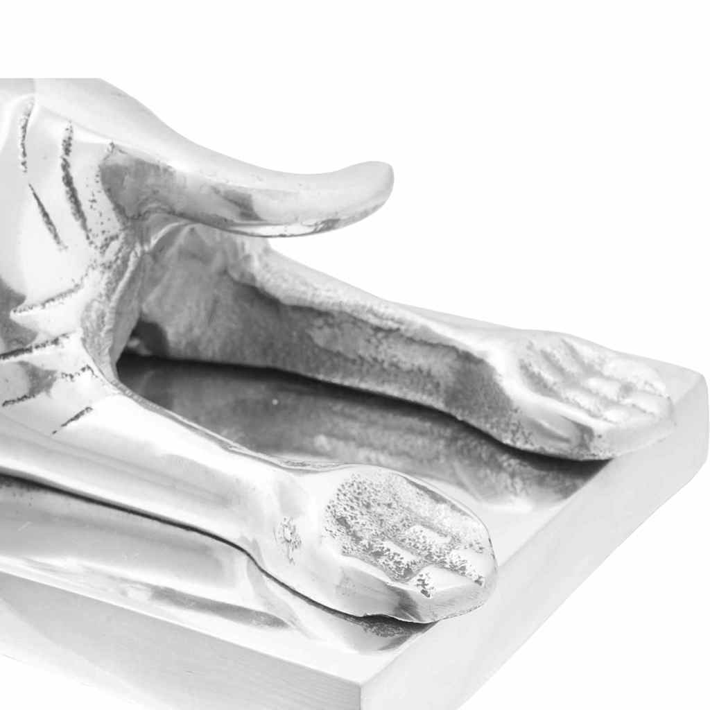 Aparadores de livros 2 pcs Prateado 12 x 15 x 18 cm Alumínio