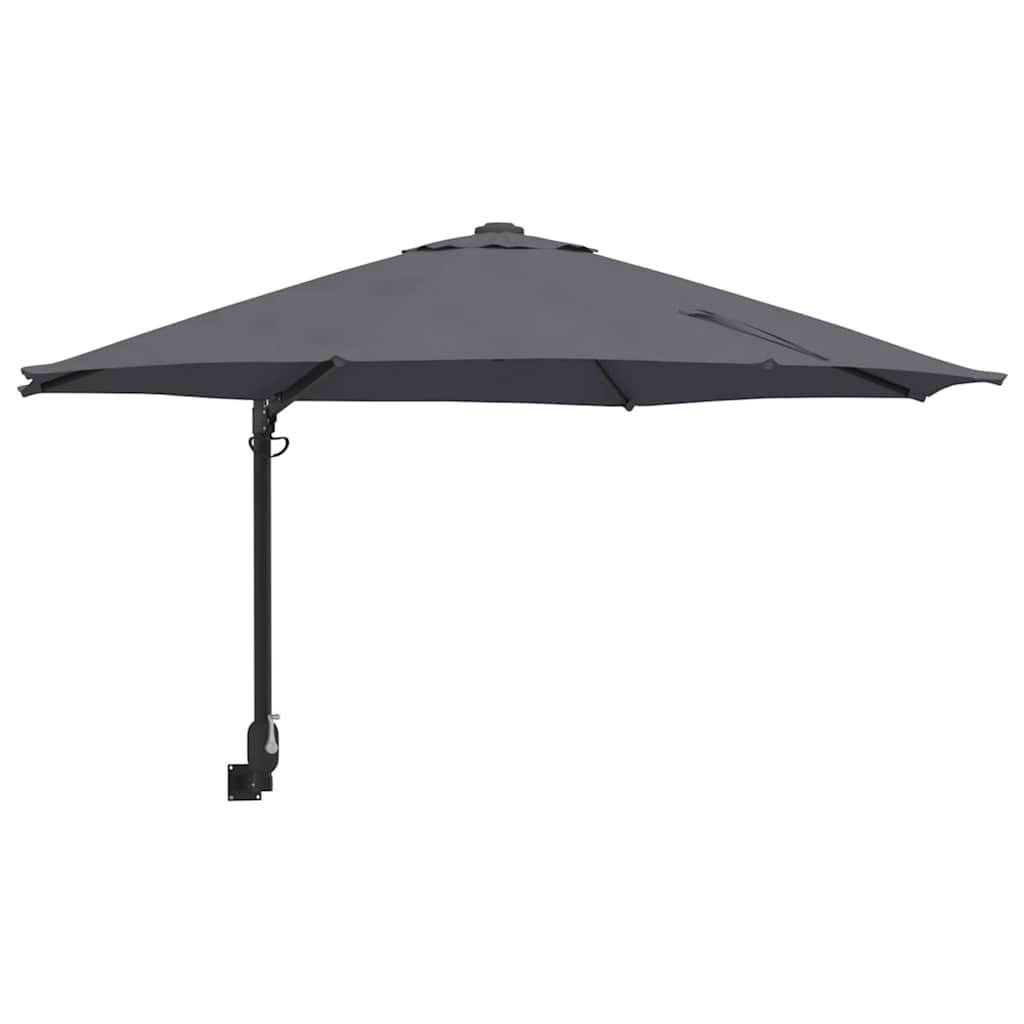 Guarda-sol de Jardim Antracite e Preto 248 x 248 x 148 cm