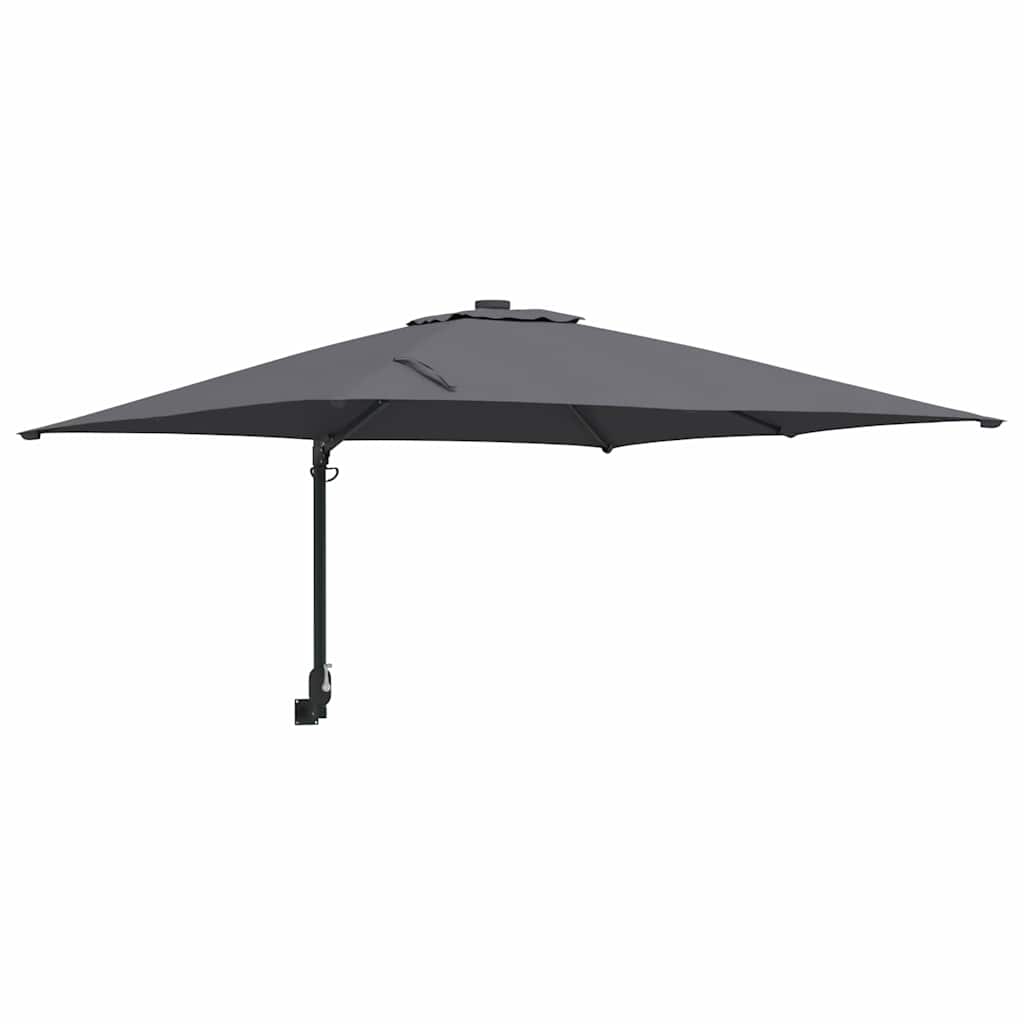 Guarda-sol de Jardim Antracite e Preto 248,5 x 247,5 x 160 cm