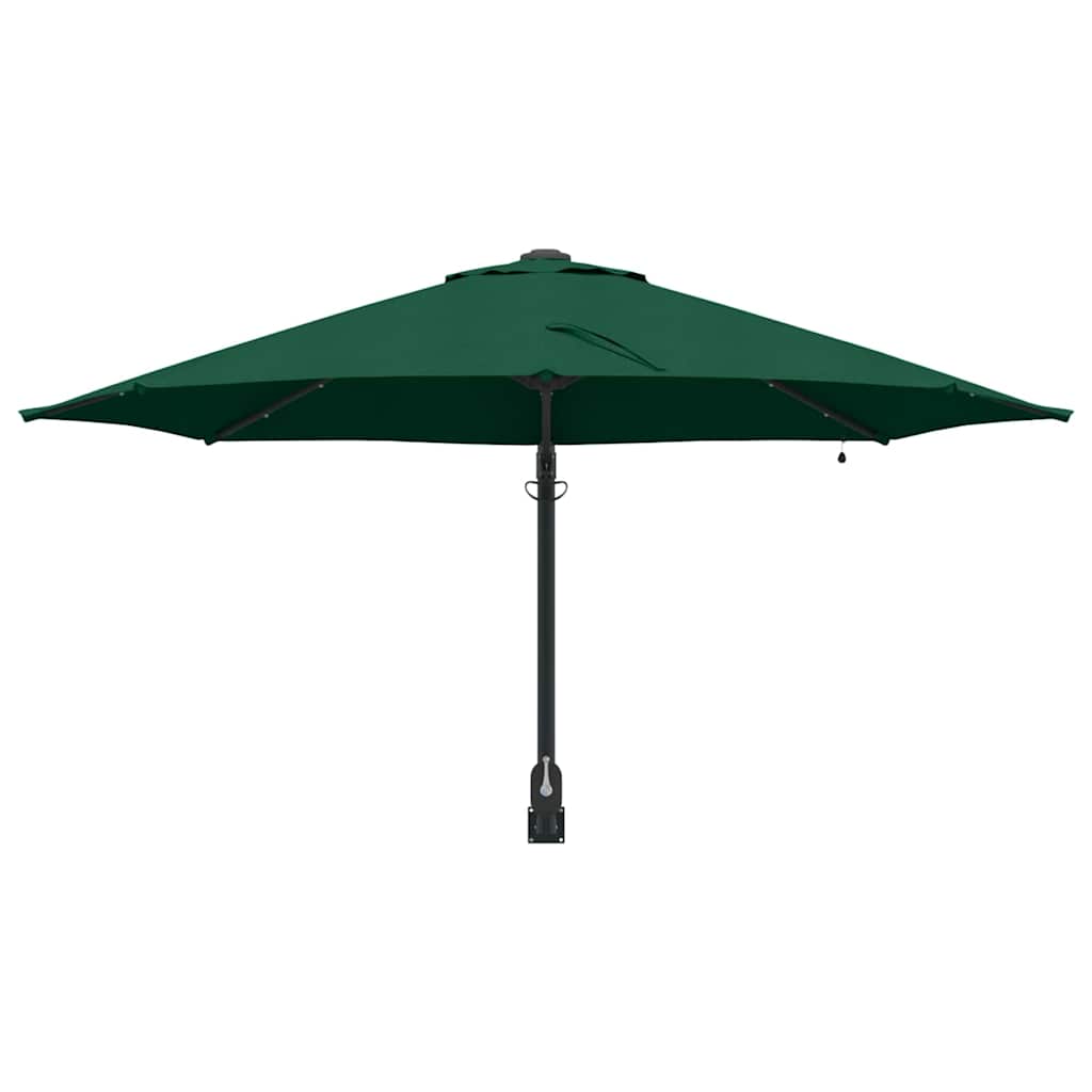 Guarda-sol de Jardim Manual Verde e Preto 248 x 248 x 148 cm