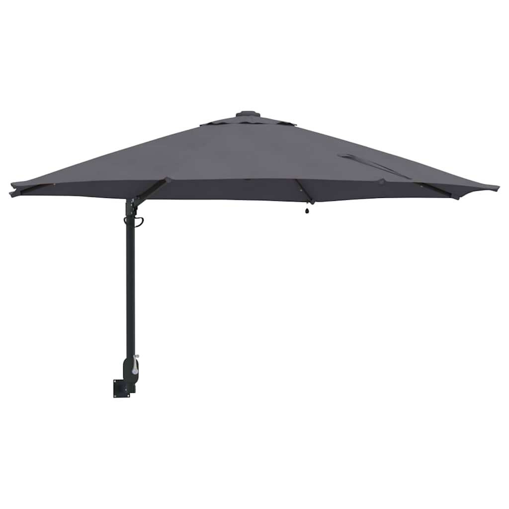 Guarda-sol de Jardim Antracite e Preto 248 x 248 x 148 cm