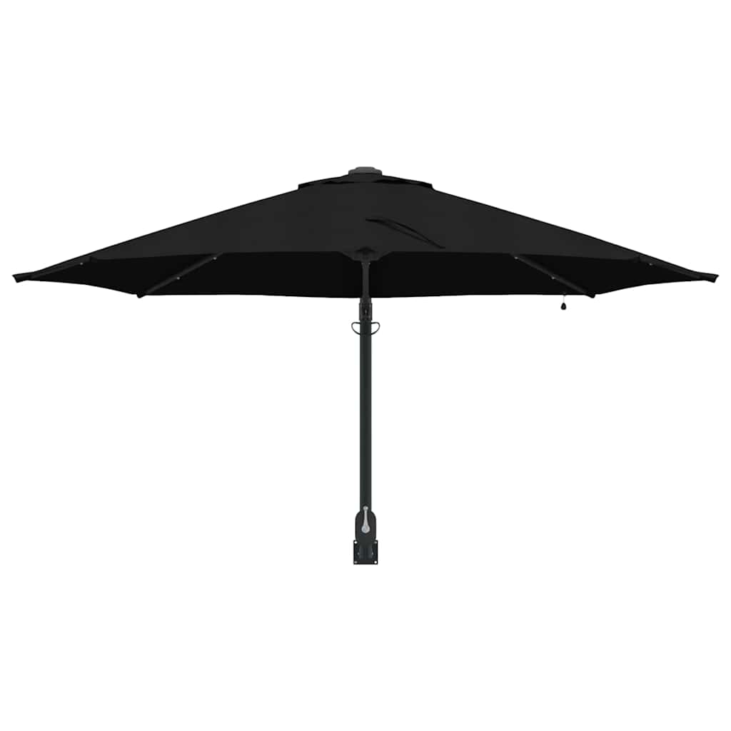 Guarda-sol de Jardim Manual Preto e Preto 248 x 248 x 148 cm