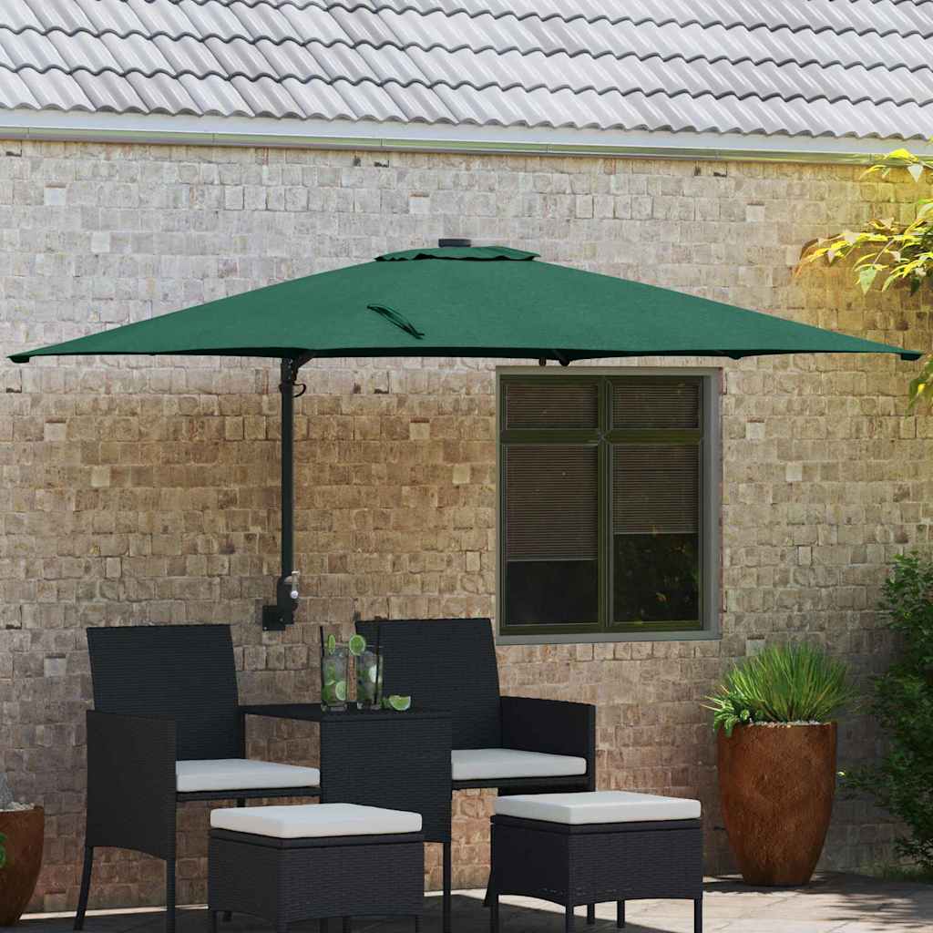 Guarda-sol de Jardim Verde 248,5 x 247,5 x 160 cm tecido