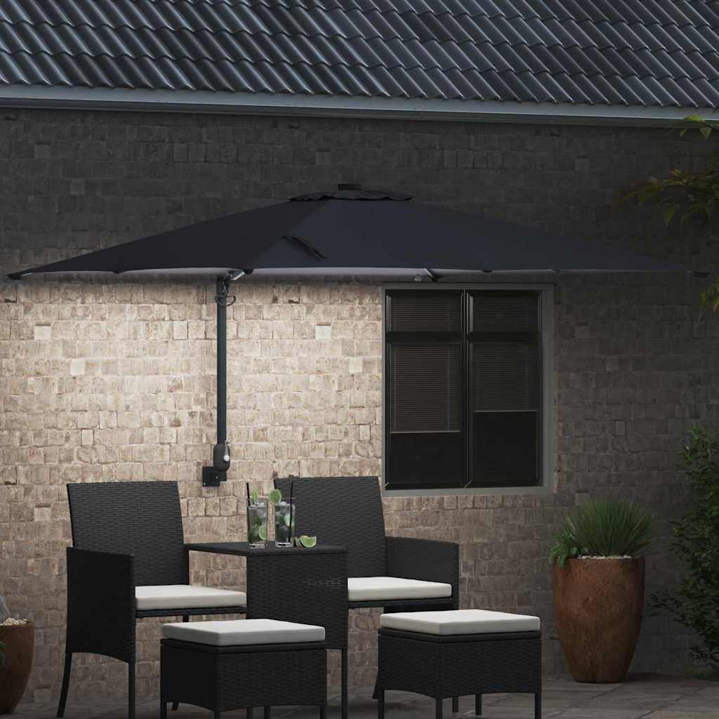 Guarda-sol de Jardim Antracite 248,5 x 247,5 x 160 cm tecido