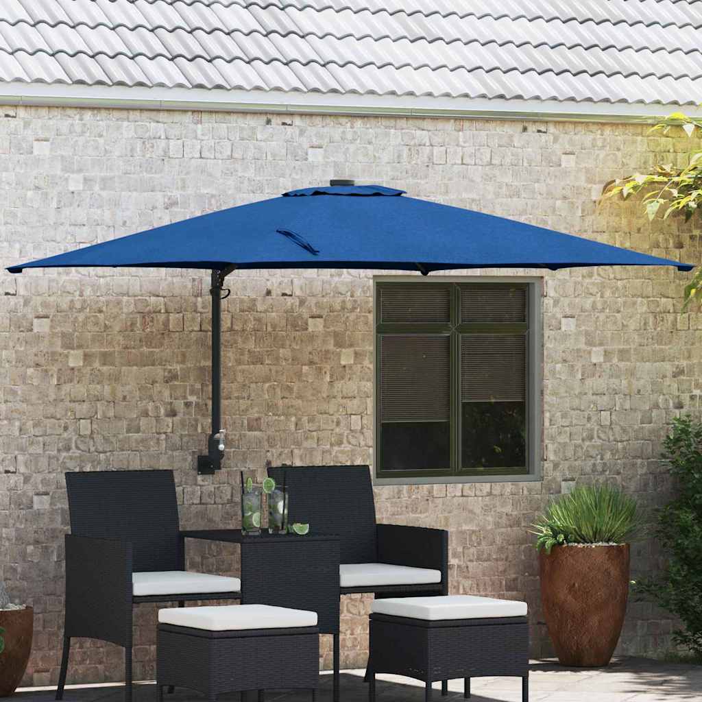 Guarda-sol de Jardim Azul Azur 248,5 x 247,5 x 160 cm tecido